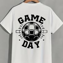 European Size Game Day Football T-Shirt for Men - Perfect Gift for Family And Friends, Ideal for Team Events, Casual Wear with Bold Print Design S įvairiaspalvis