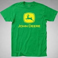 John Deere marškinėliai su elniu ir traktoriaus ūkininko logotipu Vyriški grafiniai marškinėliai S įvairiaspalvis