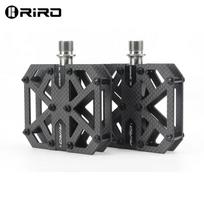 RIRO Carbon Bicycle Pedal 3 Bearing Mtb Pedals Titanium Alloy Shaft Road Mountain Bike Pedal Ultralight Carbon Fiber Bike Pedals