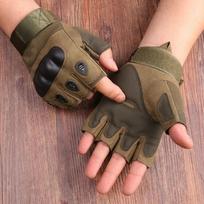 Puspirščio vyriškos pirštinės lauko karinės taktinės pirštinės sportinis šaudymas medžioklė Airsoft motociklų dviračių pirštinės XL žalia