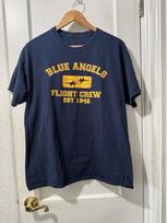 Vintažiniai Karinės Aviacijos Marškinėliai Blue Angels Skraidymo Eskadronas Grafika Unisex T-shirt S įvairiaspalvis