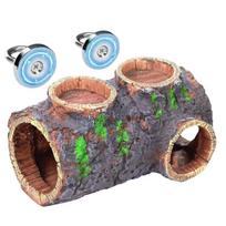 Realistic Reptiles Cave Hide Box Safe Comfortable Shelter Waterer and Feeders For Geckos Turtles And Amphibians 1
