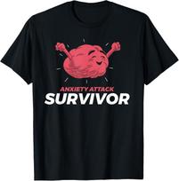 Funny Anxiety Attack Sarcastic Stress Mental Health Trigger T-Shirt S