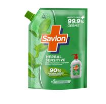 Savlon Herbal Sensitive Liquid Handwash Refill Pack 1.3L Gentle Germ Protection Moisturizing Family Size Hand Wash
