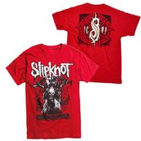 Red Goat Slipknot Band T-Shirt 100% Cotton Graphic Tee Men Women Summer Streetwear Top S įvairiaspalvis