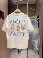 Amalfi Coast Men's T-shirt Lobster Graphic Casual Cotton Short Sleeve Tops Summer Streetwear S įvairiaspalvis