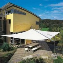 3x3x4.25 Sunshade Sail | Polyester Oxford Cloth Shelter for Park, Plaza, or Outdoor Gazebo. 3x3x4.25 meters dangaus mėlyna spalva
