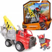 PAW Patrol Charger statybinė transporto priemonė su griebtuvu ir figūrėle Rubble & Crew
