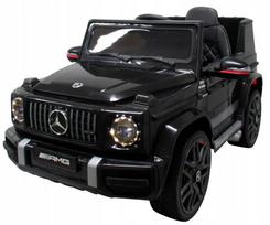 Mercedes-Benz G63, juodas, elektrinis automobilis vaikams, minkšta eko-odos sėdynė, EVA ratai