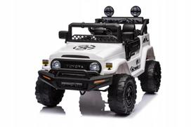 Vaikiškas visureigis Toyota FJ Cruiser, baltas + distancinio valdymo pultas + 4x4 pavara + LED garsas + EVA ratai