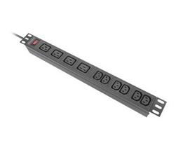 RACK PDU MAITINIMO JUOSTA 19" LANBERG 1U 16A 2M 4X C19 6X IEC C13 JUODA C20