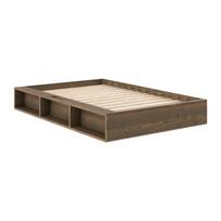 Tamsios natūralios spalvos iš pušies masyvo viengulė lova be galvūgalio su lovos grotelėmis 120x200 cm Ziggy – Karup