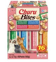 Inaba Cat Churu BITES Chicken Flavor Assortment, 16 x 10 g (160 g)