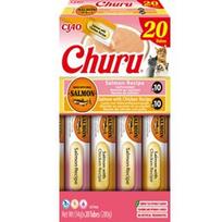 INABA Churu – cat treat assortment with salmon and salmon with chicken flavors, 20 x 14 g