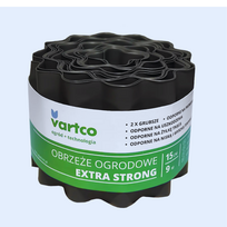 Sodinė banguota apvada EXTRA STRONG, pilka, 15 cm, 9 m