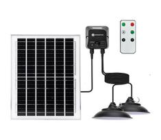 Aigostar - LED saulės liustra 2xLED/70W/12V 12000 mAh 6500K skersmuo 23,5 cm + su nuotoliniu pultu