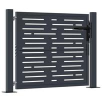 vidaXL Sodo vartai, antracito spalvos, 100x100 cm, plienas, kvadratinis dizainas