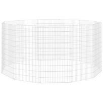 vidaXL Laisvai laikomų gyvūnų aptvaras, 12 dalių, 54x100 cm, cinkuota geležis