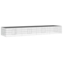 vidaXL Triušių narvas, 4 segmentai, 433x109x54cm, galvanizuota geležis