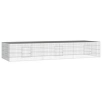 vidaXL Triušių narvas, 3 segmentai, 325x109x54cm, galvanizuota geležis