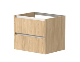 Spintelė po stalviršiu KAME CITY, BUC/6-3DR/35P3, balti profiliai, 60 cm, Šviesus ąžuolas