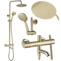 Dušo komplektas su termostatiniu maišytuvu Rea Lungo Diamond REA-P5960, aukso sp.