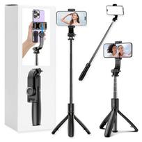 Asmenukių lazda ("Selfie sticks") Asmenukių lazda su nuotolinio valdymo pultu ir trikoju, L21 selfie stick