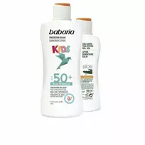 Babaria Sun Vaikams apsauginis losjonas nuo saulės, atsparus vandeniui Spf50 200ml 2 dalių rinkinys