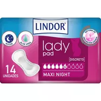 įklotai nakčiai Lindor Lady Pad Maxi Night 6 lašai