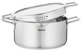 TEFAL Nordica H8524435 - Round - Nerūdijantis plienas - Nerūdijantis plienas - Ceramic - Gas - Halogen - Induction - Sealed plate - 250 °C - Glass