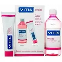 "Vitis Pack" dantenų pasta 100ml + burnos skalavimo skystis 500ml