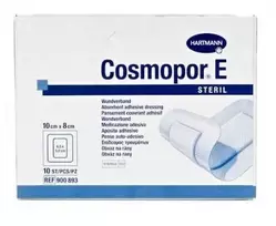 Hartmann Cosmopor E Steril absorbuojantis lipnus tvarstis 10X8cm 10 vienetų