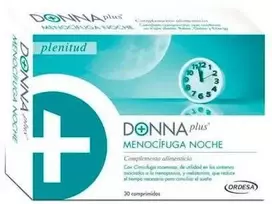 Donna Plus Menocífuga Night Maisto papildas menopauzės sukeliamiems simptomams malšinti nakčiai 30 tablečių