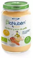 Tyrelė kūdikiams Bionuben Ecopuré Daržovės ir ryžiai su vištiena 6m 250g