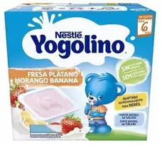 Nestle Yogolino braškių ir bananų 6m 4x 100g