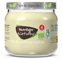 Nutriben Nutriben Ecopotito daržovės su laisvai auginama vištiena 120g