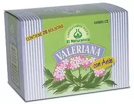 El Natural Valeriana Con Anis 20 Infuziniai paketėliai
