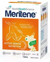 Meritene Active Senior Nutrition Vanilės skonio kokteilis, kuriame gausu skaidulų 14 vnt