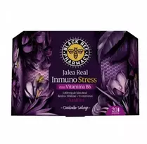 Black Bee Juodas Bee Juodųjų bičių pienelis Immuno Stress 20 buteliukų