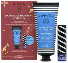 Apivita Hypericum rankų kremas 50ml+ lūpų balzamas 4,4g rinkinys 2 vnt