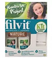 "Filvit Nature" losjonas nuo utėlių 125 ml, 2 dalių rinkinys