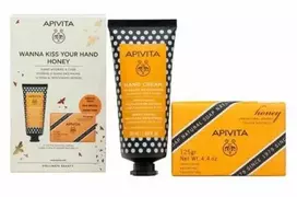 "Apivita" medaus rankų kremas 50g + natūralus kietasis muilas 125g