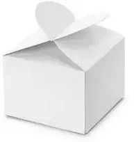 Party Deco Dovanų dėžutės baltos 10 vnt 6*5*6cm