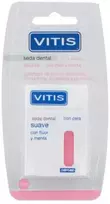 VITIS Seda Minkštas dantų siūlas Fluor and Mint 50m