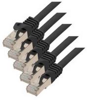 S-Conn S jungtis S/CONN RJ45-RJ45, m-m, 0.25m, 0.25 m, Cat7, S/FTP (S-STP), RJ-45, RJ-45, Juodas