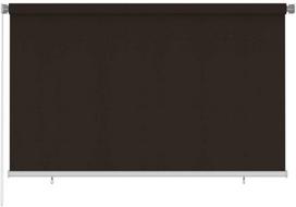 Lauko roletas, 245 (plotis) x 140 (aukštis) cm, rudos spalvos, HDPE
