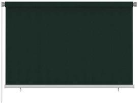 Lauko roletas, 225 (plotis) x 140 (aukštis) cm, tamsiai žalios spalvos, HDPE