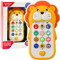 Lean Toys Interaktyvus žaislinis telefonas vaikams Liūtas 15x8.5 cm