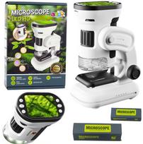 Lean Toys Vaikiškas mokomasis skaitmeninis mikroskopas su ekranu 200x-1000x
