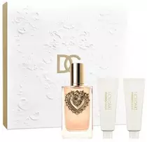 Rinkinys moterims Dolce & Gabbana Devotion (EDP 100 ml, dušo gelis 50 ml, kūno losjonas 50 ml)